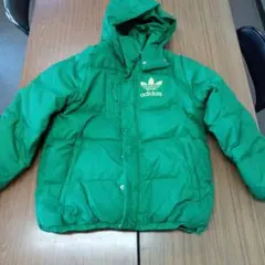 adidas ダウンジャケット　b-boy 超ビッグサイズS 緑　シンプル