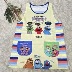 セサミストリート　大人　エプロン　保育士　栄養士　調理士　仕掛けエプロン