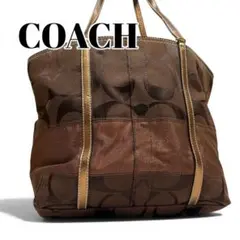 COACH トートバッグ シグネチャー ブラウン レディース コーチ
