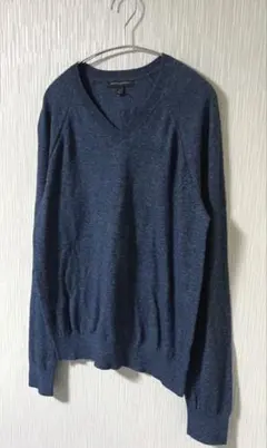 【美品】 BANANA REPUBLIC Vネック ニットセーター ネイビー