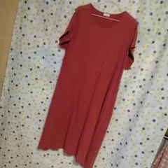 Y123★大きいサイズ　3L　ロング　ワンピース　部屋着　カットソー★