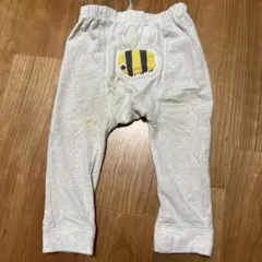 蜂デザイン グレー コットンパンツ 95cm未満