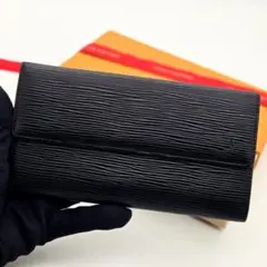 ルイヴィトン 長財布 エピ ポルトフォイユ サラ 2枚 A689 ブラック