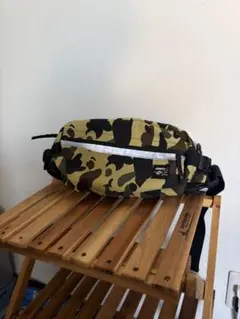 a bathing ape 90s カモ柄 3連ポーチ ウエストバッグ - メルカリ