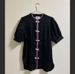 jouetie ジュエティ ボリュームスリーブチャイナシャツ