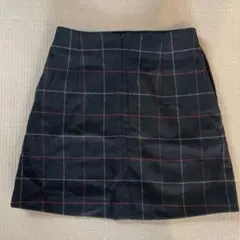 ユニクロ　チェック柄ミニスカート ウエスト58cm
