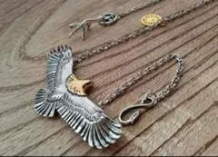 新品✳大イーグル フェザーネックレス フェザー 三代目 イーグルフックホイール