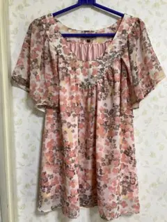 プロポーションボディドレッシング　花柄　ブラウス　M