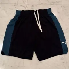 PUMA スポーツ ショートパンツ ブラック×グリーン　L 黒　緑　プーマのサムネイル