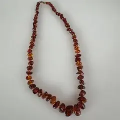 天然琥珀ビーズネックレスのサムネイル