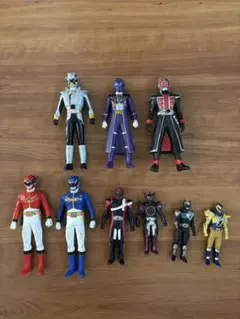 仮面ライダー 戦隊ヒーロー　ソフビ　フィギュア 9体セット