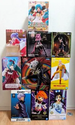 【五条/フリーレン/プリキュア/初音ミク他】プライズ10体セットまとめ売り