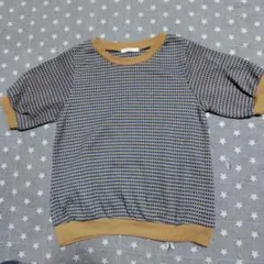 CLASSICAL ELF クラシカルエルフ 半袖ニット ブラウン/ブルー M