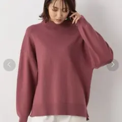 グローバルワーク　メルティースタンドスリットプルオーバー　ニット