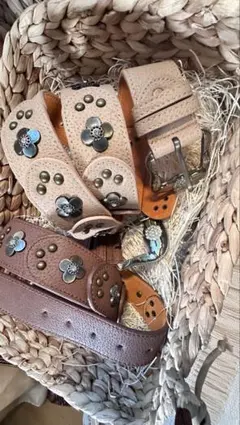 花装飾付きカジュアルベルトセット