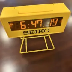 SEIKO デジタル置時計 イエロー