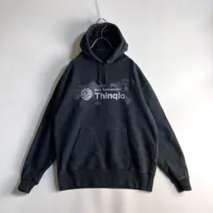 Thinqlo 企業 スウェットパーカー バックパッカー 世界地図 テクノロジー