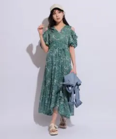 Mystrada カシュクールプリントワンピース XS