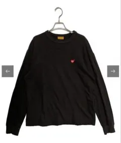 HUMAN MADE ハートロゴ 長袖Tシャツ ブラック - メルカリ