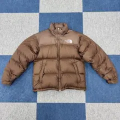 ✨ノースフェイス✨ヌプシ✨700✨センターロゴ✨茶色✨M✨ダウンジャケット✨