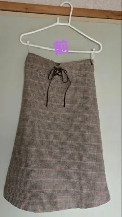 KLEIN PLUS チェック柄 Aラインスカート 36