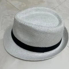 ホワイトメッシュストローハット