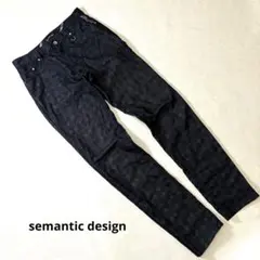 semantic design ダイヤ柄　スキニーデニム　Dカン　V系　モード系のサムネイル