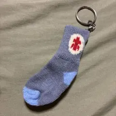 ホカロン　靴下型 キーホルダー ブルー