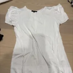 Drawer フリル袖 ホワイトTシャツ サイズ1のサムネイル