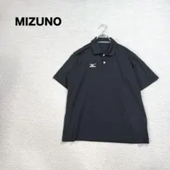 0 ミズノ MIZUNO 半袖 ポロシャツ 刺繍ロゴ 黒 実寸M〜L相当のサムネイル