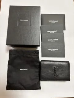 ☀️　【正規品】サンローラン カリプソ ミニポーチ ラムスキン 黒 ☀️様専用 【正規品】サンローラン カリプソ ミニポーチ ラムスキン