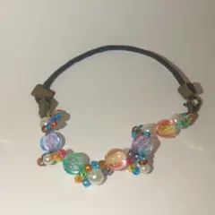 ハンドメイド:カラフルビーズの手作りブレスレット-Clarity