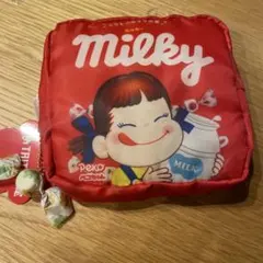 【新品】ミルキースクエアポーチ ミニチュアチャーム付き　不二家　TAITO　限定