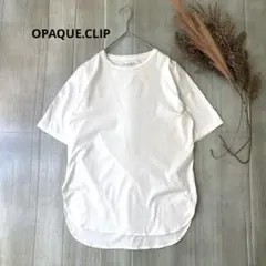 OPAQUE.CLIP／Tシャツ／シンプル／着回し／カジュアル／白／L／