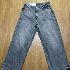 新品 H&M グレー バギーデニム 32 タグ付き
