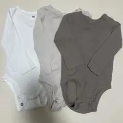 H&M オーガニックコットン ボディスーツ 3色セット