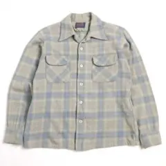 60s 70s PENDLETON オンブレチェック 開襟 オープンカラーシャツ
