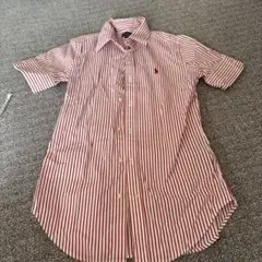 Ralph Lauren 半袖シャツ 赤と白のストライプ