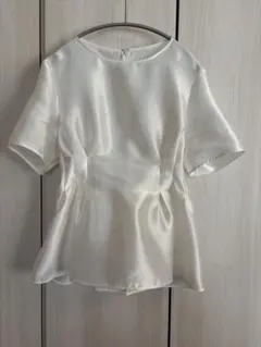 【Whim Gazette】オーガンジーぺプラムブラウスのサムネイル