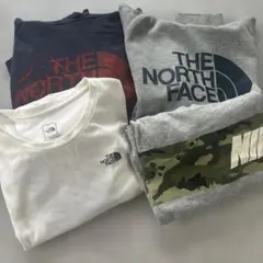 THE NORTH FACE パーカー グレー ネイビーＴシャツ　4枚セット