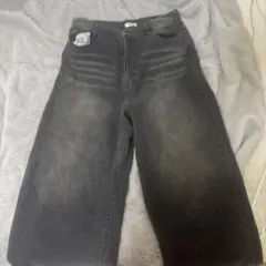sedacle ハイウエスト ワイドデニムパンツ ブラックのサムネイル