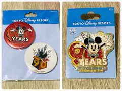 【まとめ売り】　ミッキーマウス　90周年　缶バッジ　ピンバッジ　ディズニー