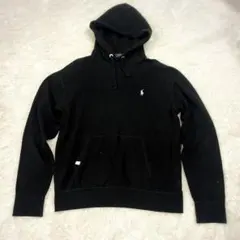 ポロラルフローレン パーカー ワンポイント刺繍 ブラック 黒 メンズL