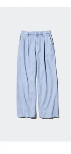 ユニクロ ドレープデニムタックパンツ S