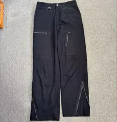美品【レフレム】2WAY ワイド ベロア カーゴパンツ 黒 y2k - メルカリ