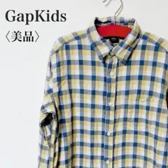 【美品】ギャップキッズ　裏地付きチェックシャツ　ロングスリーブ　可愛い