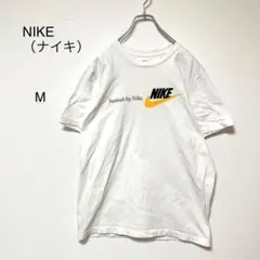 【ナイキ】スウッシュロゴ　シンプル　スポーツ　 コットン生地　白　半袖　Tシャツ