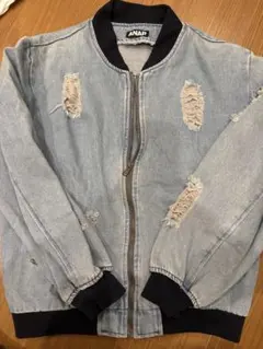 ANAP ダメージデニム MA-1ジャケット