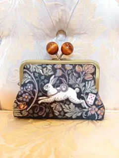 ジョリーフルール☆ポイズンベリーシーフ☆親子がま口財布☆ハンドメイド☆うさぎ