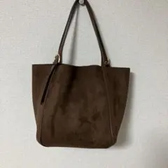 H&M スエード調 トートバッグ ブラウンのサムネイル